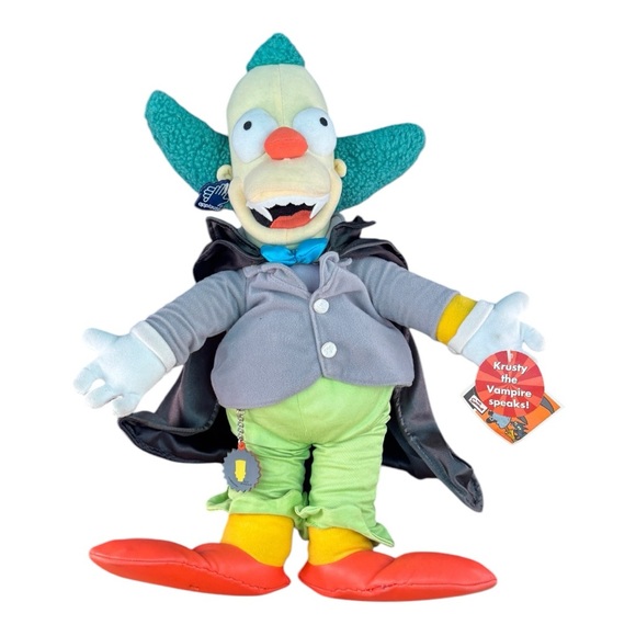 Applause Krusty the Vampire Talking Plush 2003 The Simpsons Collectible - Picture 3 of 9